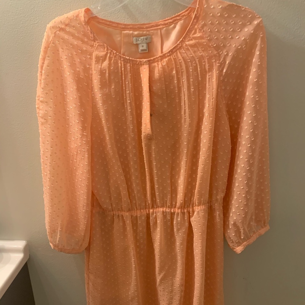 Jcrew factory peach textured dress